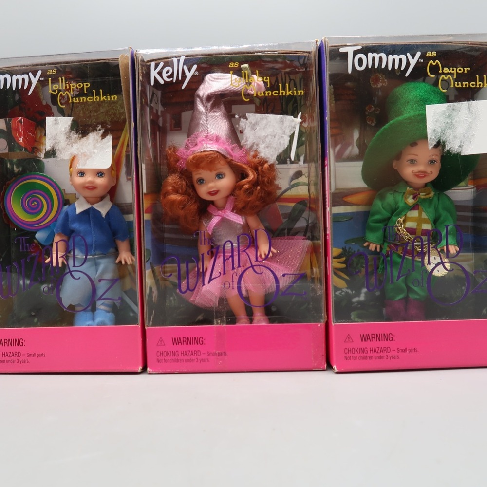Barbie Tommy Kelly Doll The Wizard of Oz Munchkin 1999 Vintage Lot of 3 Set